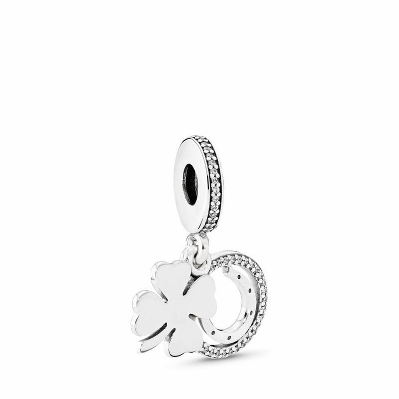 Pandora Lucky Day Dangle Charm - Sterling Silver/Cubic Zirconia - Canada | EF1817CO